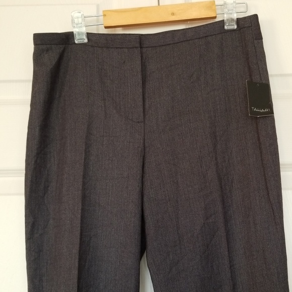 Tahari TERRY Stretch Poly Blend Straight Leg Pants Trousers - Picture 7 of 13